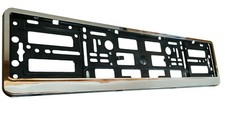 CROMO PLATA Euro Europeo Número Placa Soporte Marco Coche Estilo Euroclip