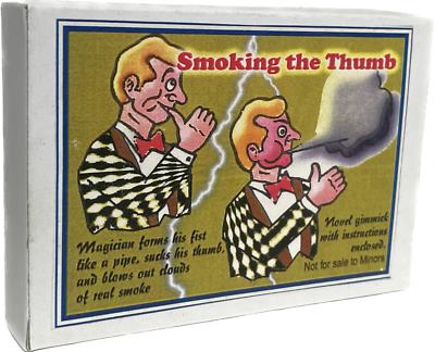 SMOKING THUMB GAG Pipe Hand Stage Smoke Fire Magic Trick Adult Cigarette  Gimmick