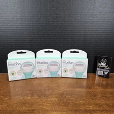 Lot Of 3 Schick Intuition Naturals Aloe Sensitive Care Razor Refill Cartridges