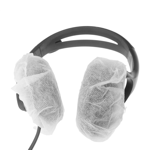 FoRapid Large Stretchable Sanitary VR Headphone Covers White, 40