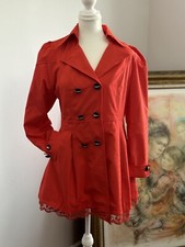 Lightweight Red Elegant Trench Coat
