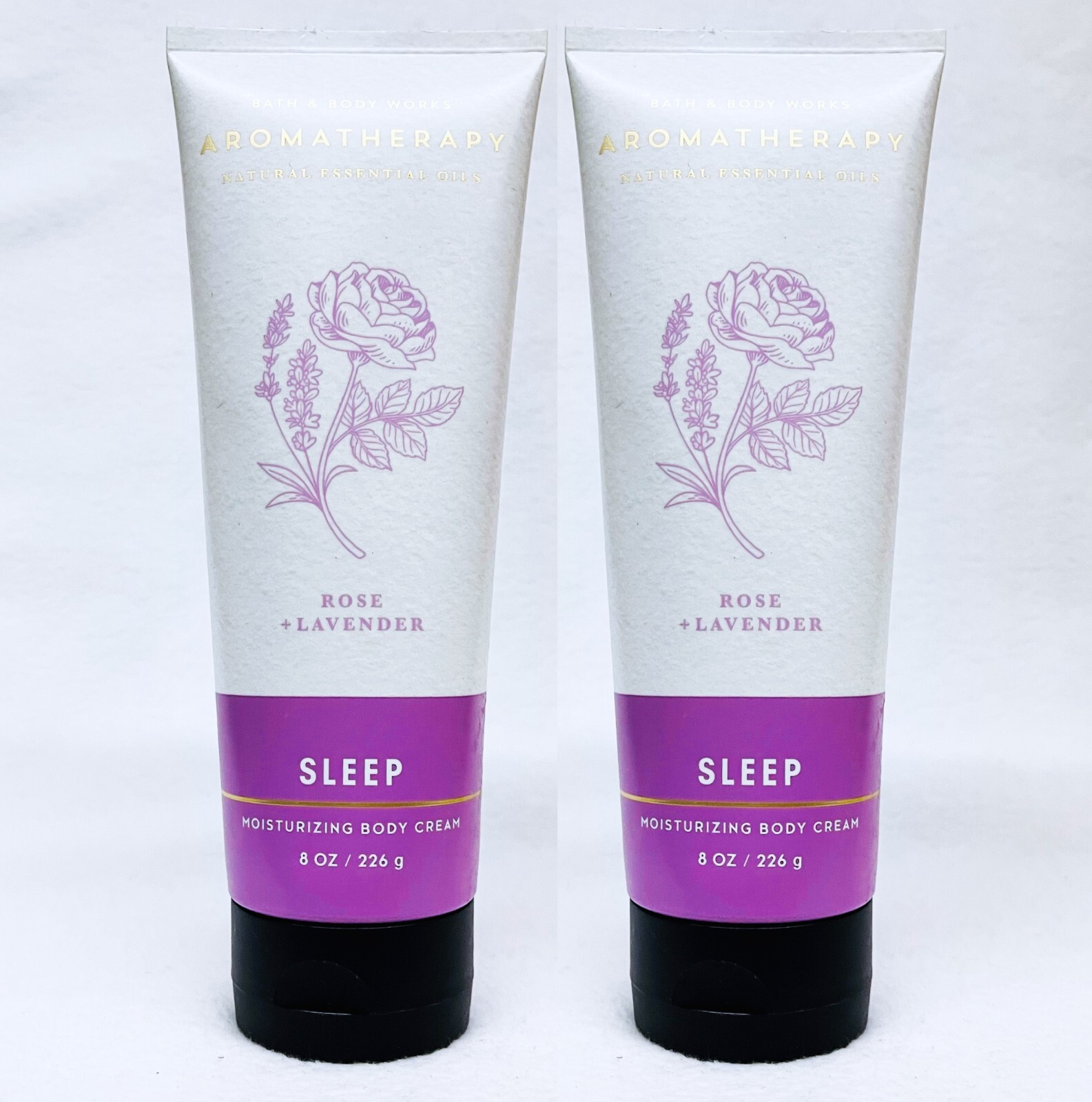 2 Bath Body Works Aromatherapy ROSE LAVENDER Body Cream Lotion 8 oz eBay