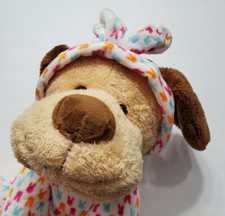 DAN DEE COLLECTOR'S CHOICE 14" DOG PLUSH IN BUNNY PAJAMAS 2016 STUFFED ANIMAL