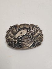 Vintage Article II The Right To Bear Arms Solid Brass Belt Buckle 3.5" X 2.5"