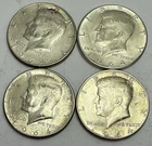 4 1964 Kennedy Silver Half Dollars Coins  (4 Silver Coins)