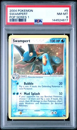 2004 POKEMON POP SER 1 #5 SWAMPERT PSA 8