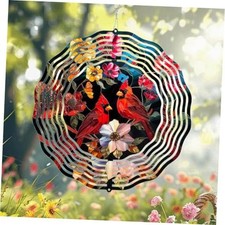 Wind Spinner, Red Bird Wind Chimes for Garden Yard Decor, Outdoor Cardinal
