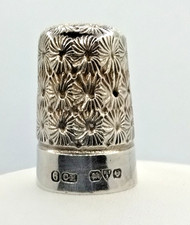 Antique Sterling Silver Thimble By Charles Horner - Number 6 - Chester Hallmarks