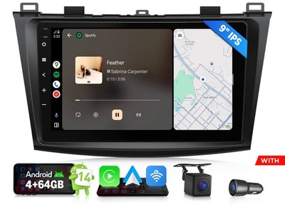 Eonon 9'' Android 14 Car Play Stereo GPS Radio Bluetooth for Mazda 3 2010-2013 BL