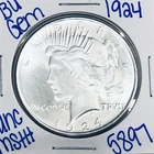 1924 BU UNCIRCULATED SILVER PEACE DOLLAR AUTHENTIC U.S. MINT FREE SHIPPING 5897