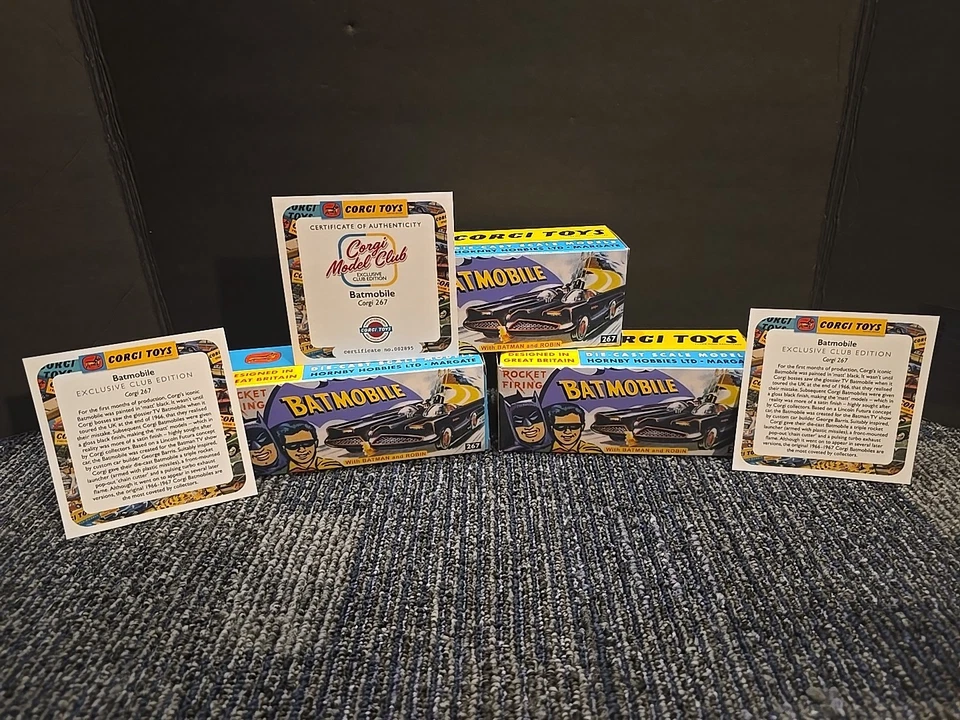 Corgi Model Club Exclu '66 Batmobile MATTE Black #267 - Qty 2 avail for Purch. - Image 4 of 4