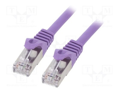 Patch cord RJ45-Stecker Line PVC 6 F/UTP violett CCA