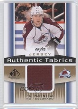 2013 SP Game Used Edition Authentic Fabrics Gold Jerseys 6/15 PA Parenteau 2u9