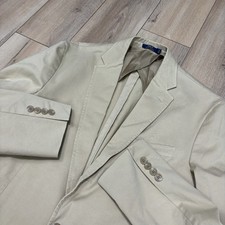 Polo Ralph Lauren Jacket Mens 42L Tan Blazer Sport Coat Casual EUC