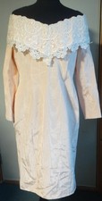 Vintage Jessica McClintock Bridal STRAPLESS Dress Size 16, Lace Overlay, USA