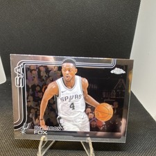 Topps 2024-25 Topps Chrome De'Aaron Fox #233 San Antonio Spurs Basketball