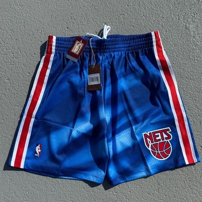 Men's Mitchell & Ness 1990 New Jersey Nets NBA Swingman Shorts Blue XL