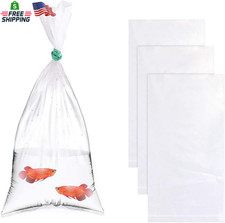 100PCS 6"X12" 2 Mil Plastic Clear Leak-Proof Fish Shipping Bags - Double Bottom