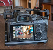 Sony A7RIII with Sigma 35mm f1.4 prime lens plus Magicrig and Dummy battery pack