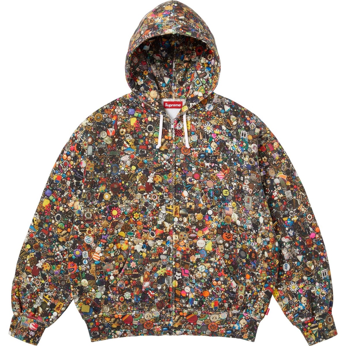 Supreme x Mike Kelley Zip Up Hooded Sweatshirt Multicolor 26SS | eBay