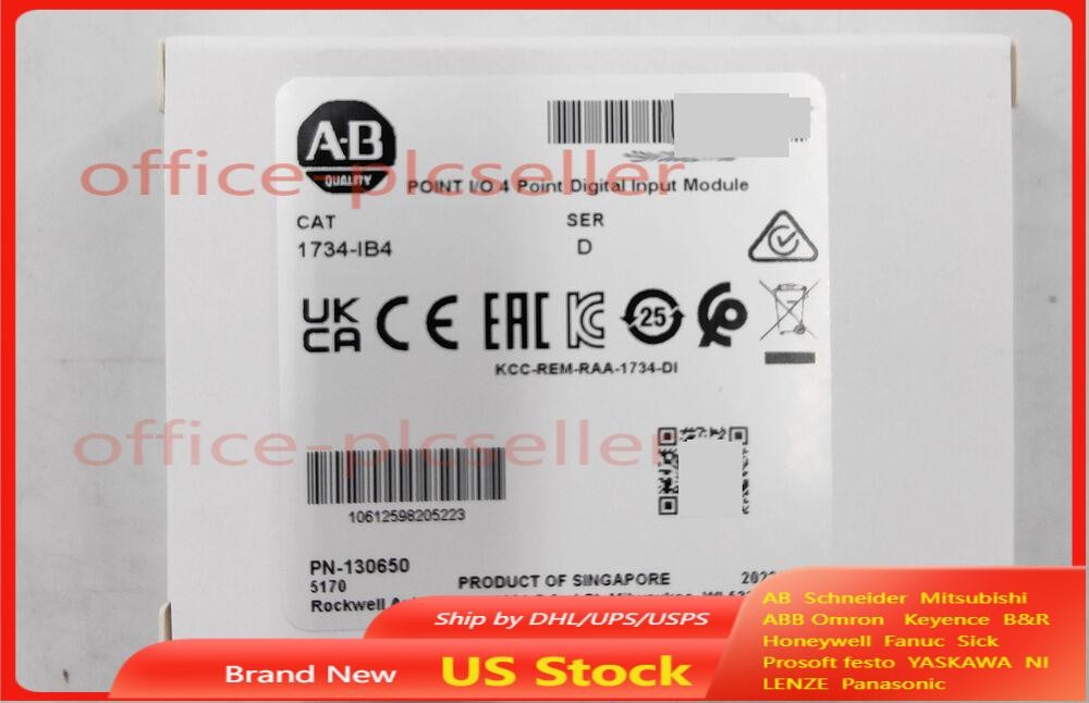Allen Bradley 1734-IB4 Point I/O 4 Point Digital Input Module Sealed AB ...