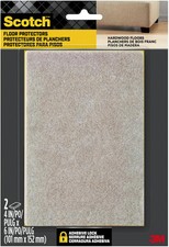 Scotch Felt Pads Beige Furniture Floor Protectors 2 Pack 4x6 Inch