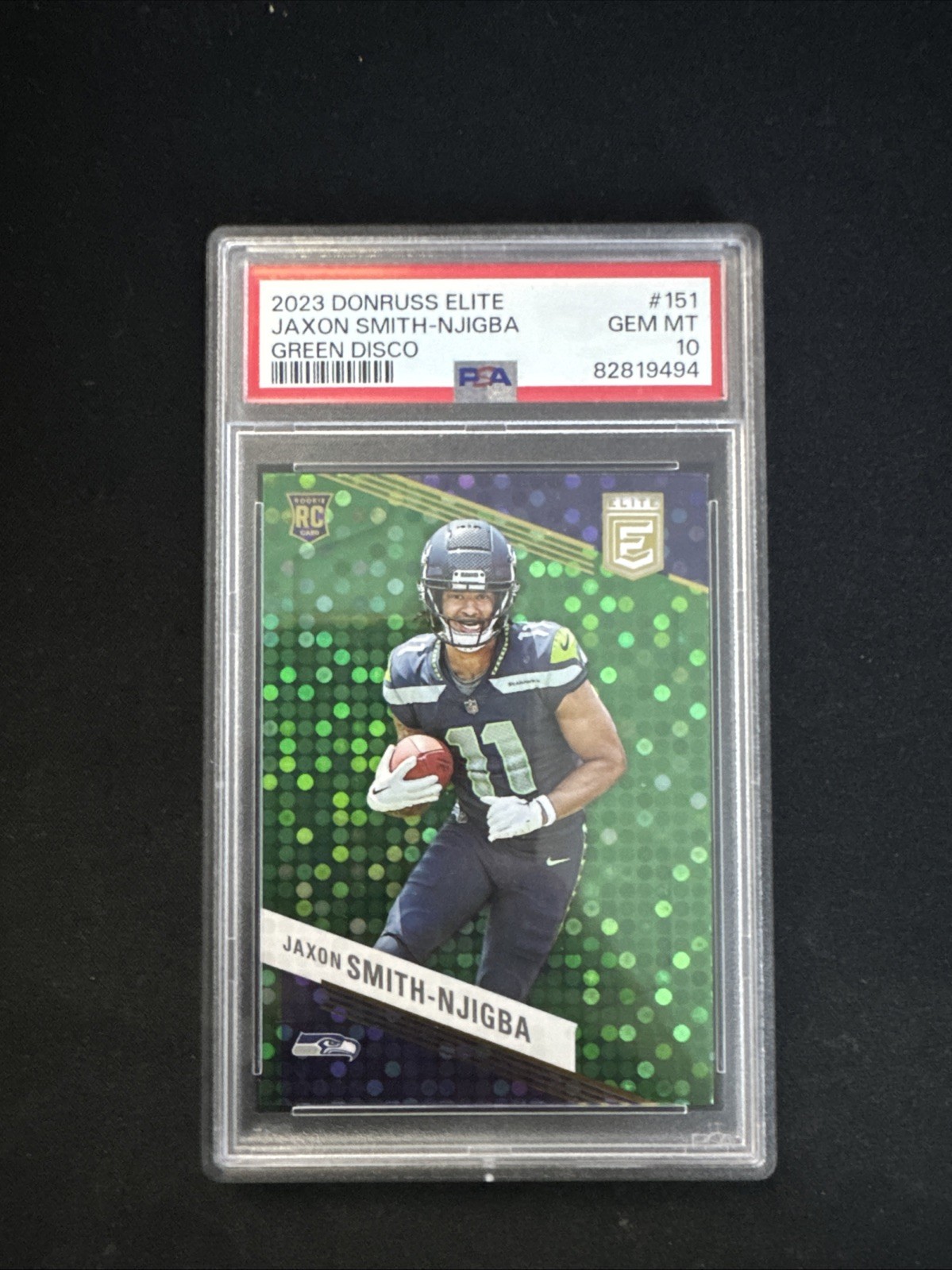 Jaxon Smith-Njigba Panini Donruss Elite #151 Green Disco