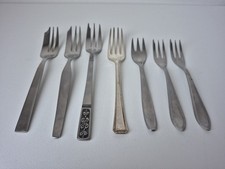 Bundle Of Various Vintage  and mid century Cake Forks Pasry Forrks 7 In Total