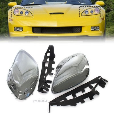 2*Clear Headlight Lens head light lamp Cover for Chevrolet Corvette C6 2005-2013