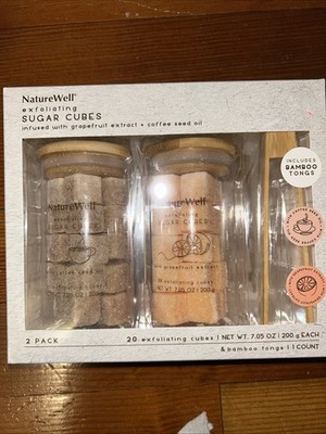 NatureWell Exfoliating Sugar Cubes - Grapefruit and Coffee Infusion - 2 Pk - NEW