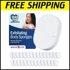 30 Count Oval Exfoliating Shower Sponges | Refresh Your Skin Naturally