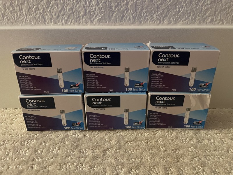 600 Contour Next Blood Glucose Test Strips Ex. 1/27 - 4/27 (Lot 19)