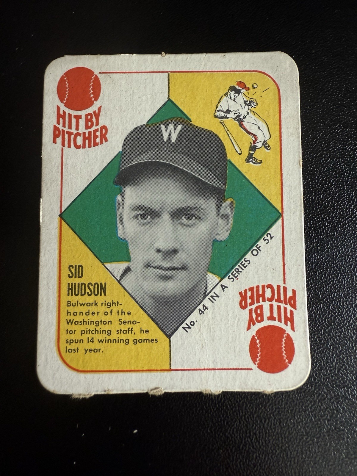 1951 Topps - Red Backs Sid Hudson #44
