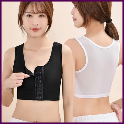 Women's Breathable Chest Breast Binder Wireless Chest Wrap Bandage Thin Short...