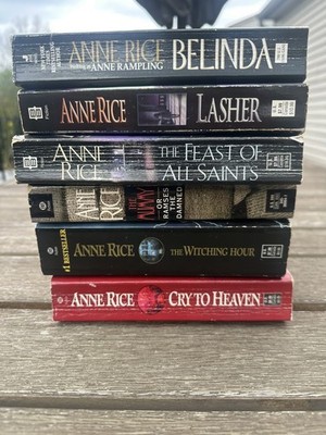 Anne Rice Paperback Lot Of 6 Witching Hour, Cry To Heaven, The Mummy, Belinda