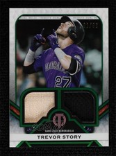 2021 Topps Tribute Dual Relics Green 61/99 Trevor Story #DR-TS 0af2