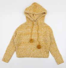 Womens UK Size S Yet Again Yellow Pullover Hoodie