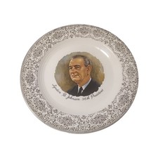 Lyndon B. Johnson 36th President Collector Plate - 6 1/4" Diameter