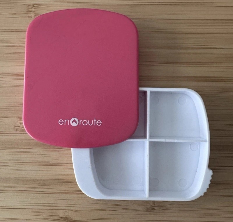 Enroute Pill Organizer Pink  - Small & Compact (3in x 2.5in x 0.5in) - Preowned