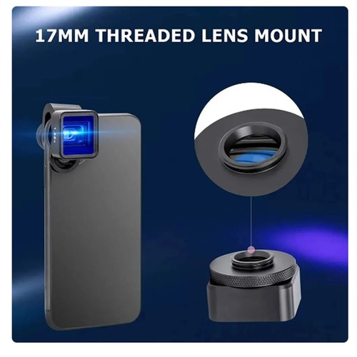 Black 1.33X Anamorphic Lens Filmmaking Phone Camera Lens By Filmic Pro App J2V2 - Photo 4 sur 6