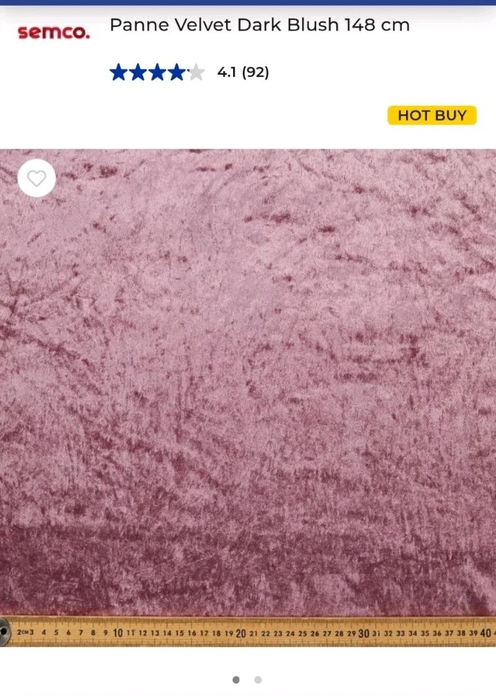 Velvet Fabric 1.48m x 2m Pink Shimmer Stretch Sewing Costume Skirt  Cushions 
