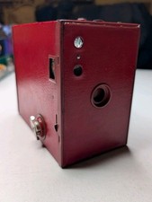 Kodak Red Box Brownie 2A Model C Camera 1927 Cleaned Missing Strap Not Tested