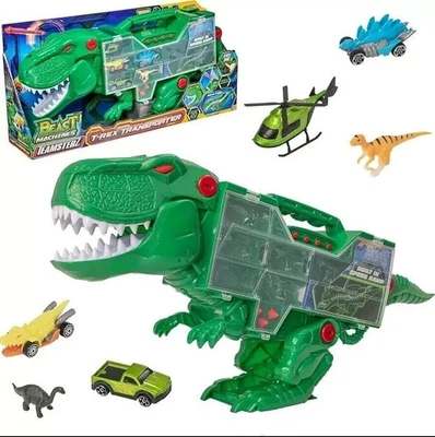 TEAMSTERS T-Rex Transporter Teamsterz Beast Machines Dinosaur Car Kids Game Dino carry cas