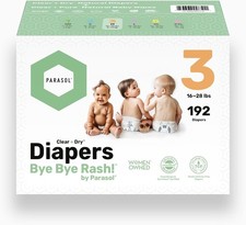 Diaper Bundle of 192 Diapers & 240 Wipes, Size 3 (16-28 lbs), RashShield Pr
