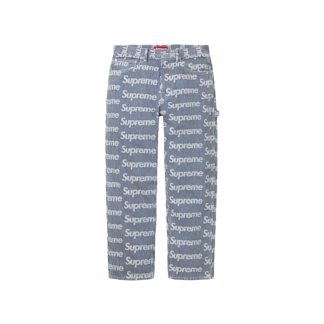 Pantalon de peintre en denim suprême rayé   24SS