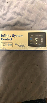 Carrier Infinity System Control Black Wi Fi Thermostat, Amazon Alexa Compatible