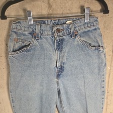 VTG Levi's 921 Jeans Women 10 Short Blue Slim Fit Tapered Orange Tab 90s