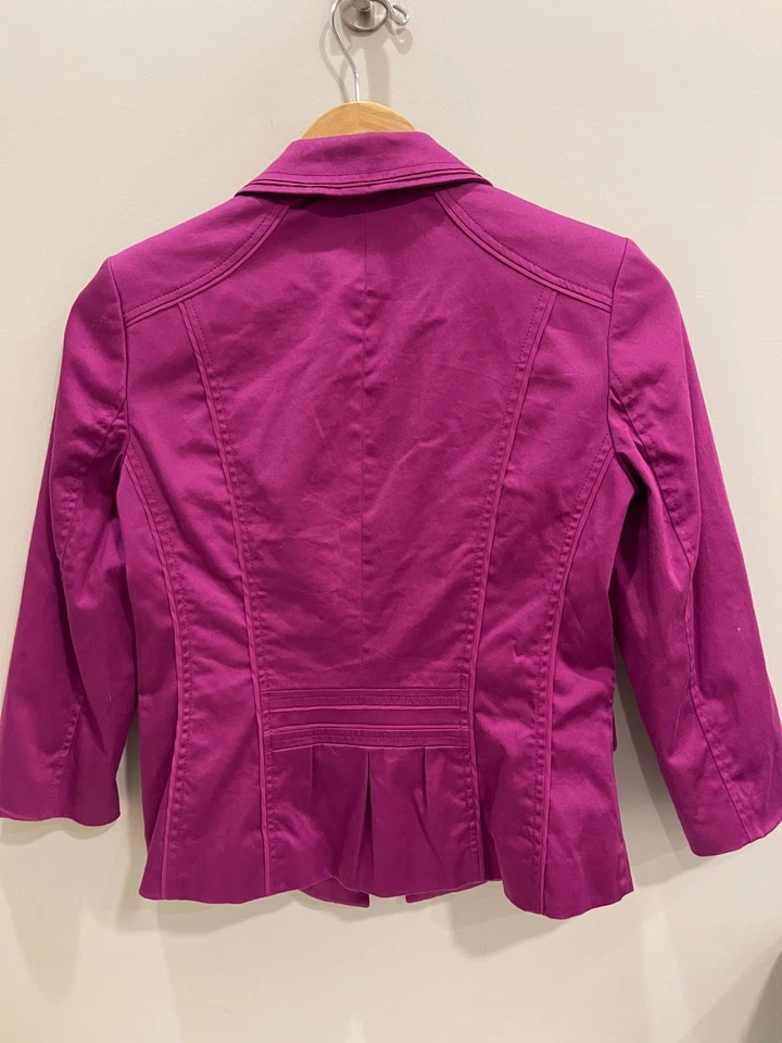 BLAZER WHITE HOUSE BLACK MARKET WHBM forrado fuscia talla 6 Foto 2 de 4