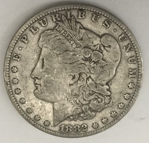 1882 American Morgan Dollar 90% Silver | Ungraded "F-VF" | Philadelphia Mint
