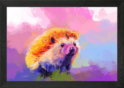 Niedlicher süßer Igel gerahmtes Wandbild Poster Leinwanddruck Bild